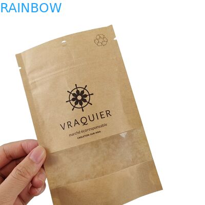 Плоская запахоустойчивая металлическая фольга из ореха Mylar Heal Seal Bags Pouch Frosted Window Texture с висячим отверстием