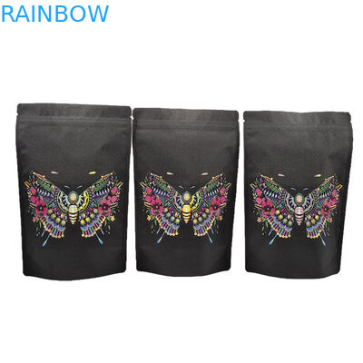 Оптовая заказ Эко-дружественный Kraft бумажной упаковочной мешки с UV точками перезамыкаемых мешков Mylar для протеинового порошка специи