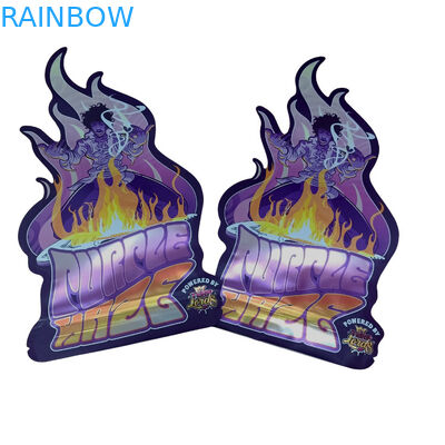 Заказ печать 3,5г Mylar мешки Срез неравномерный мешки с циплок круг Mylar мягкий прикосновение пластиковые мешки для еды конфеты