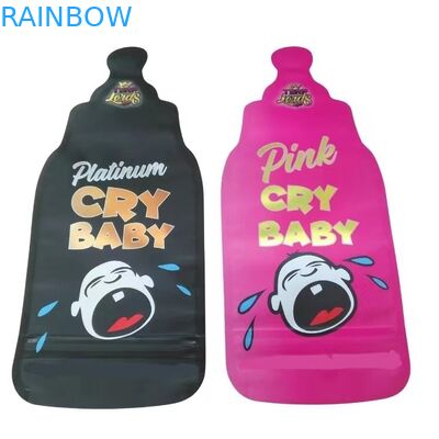 Заказ печать 3,5г Mylar мешки Срез неравномерный мешки с циплок круг Mylar мягкий прикосновение пластиковые мешки для еды конфеты