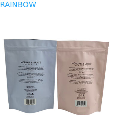 Перерабатываемый цип-блокировка Стоять вверх Пакет Алюминиевая фольга Тело скреб наслаждайтесь спа ванна Увлажнение морской соли биоразлагаемая пластиковая упаковка