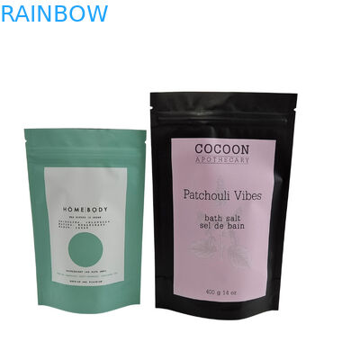 Перерабатываемый цип-блокировка Стоять вверх Пакет Алюминиевая фольга Тело скреб наслаждайтесь спа ванна Увлажнение морской соли биоразлагаемая пластиковая упаковка