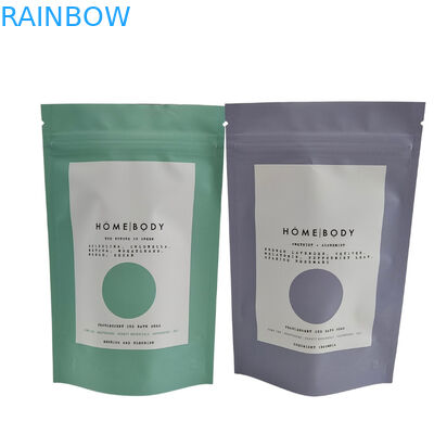 Перерабатываемый цип-блокировка Стоять вверх Пакет Алюминиевая фольга Тело скреб наслаждайтесь спа ванна Увлажнение морской соли биоразлагаемая пластиковая упаковка