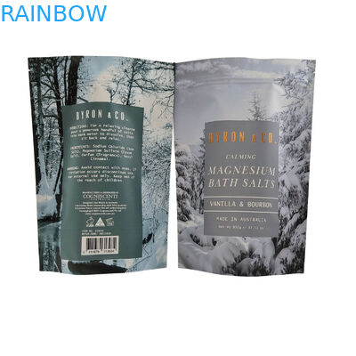 Матовый ОМ Custom Printed Bath Salts Packaging Zip Lock Bath Salt Body Scrub Стоящий мешок Упаковочные пакеты Стоящие сумки