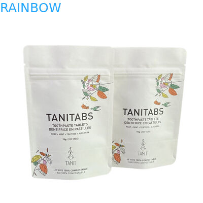 Настройка водонепроницаемая биоразлагаемая Pla Kraft бумажная рюкзак Ziplock сумка рюкзак Stand Up Pouch