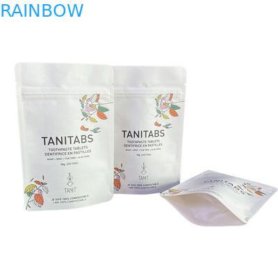 Настройка водонепроницаемая биоразлагаемая Pla Kraft бумажная рюкзак Ziplock сумка рюкзак Stand Up Pouch