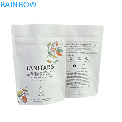 Настройка водонепроницаемая биоразлагаемая Pla Kraft бумажная рюкзак Ziplock сумка рюкзак Stand Up Pouch