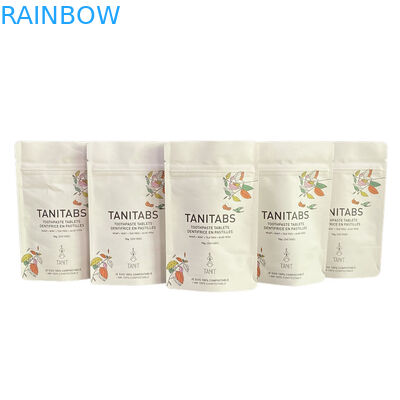 Настройка водонепроницаемая биоразлагаемая Pla Kraft бумажная рюкзак Ziplock сумка рюкзак Stand Up Pouch