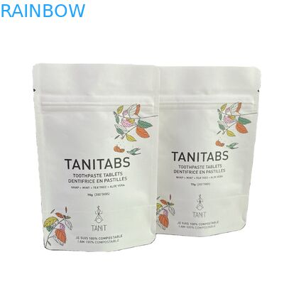 Цифровая печать многоразовый биоразлагаемый экологически чистый стойкий мешок белая kraft бумага Zip Lock Zipper Bag