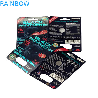 США Рынок Секс таблетки Бумажная пузырька Карточка упаковка Для носорога 69 / Тигр / Черный мамба таблетки