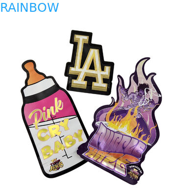 3.5г настраиваемая упаковка и печать логотипа специальная уникальная форма внутри печатная голографическая мешочка Mylar