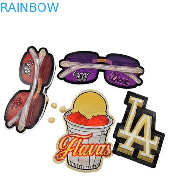 3.5г настраиваемая упаковка и печать логотипа специальная уникальная форма внутри печатная голографическая мешочка Mylar