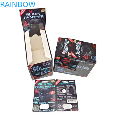 Оптовая продажа Мед носорога Напечатанный золотой секрет Чудо Мед 3D бумажная карточка дисплейная коробка медовые пакеты упаковка