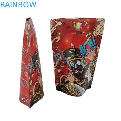 Пищевая пластиковая сумка с прозрачным передним окном, перекрываемый квадратный циплок, плоский дно