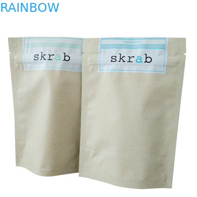 Стойкие серебряные пакеты из фольги с дизайном упаковки Doy для упаковки кофейного скраба