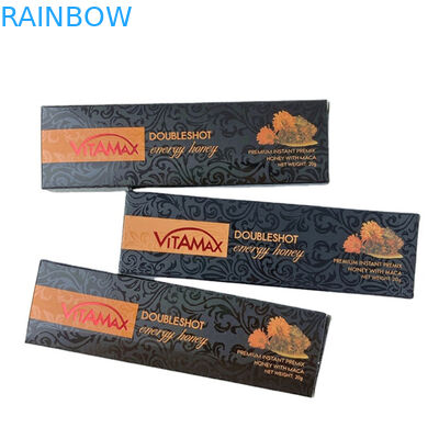 Горячая продажа Пустой Чёрный Бык Мед Пластиковая упаковочная сумка с дисплейной коробкой