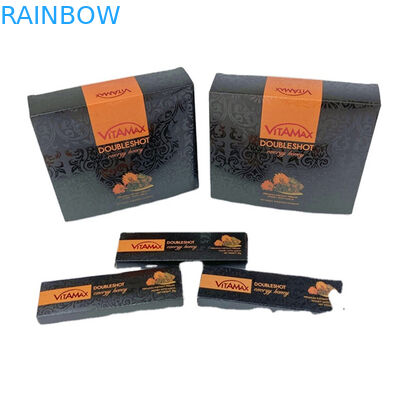 Горячая продажа Пустой Чёрный Бык Мед Пластиковая упаковочная сумка с дисплейной коробкой