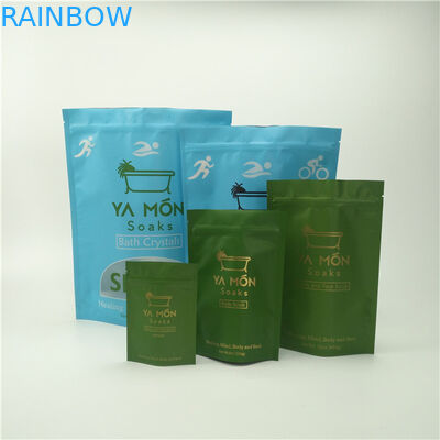 Серебряные пакеты из фольги для стойкой сумки для скреба тела с молниеносной резинкой