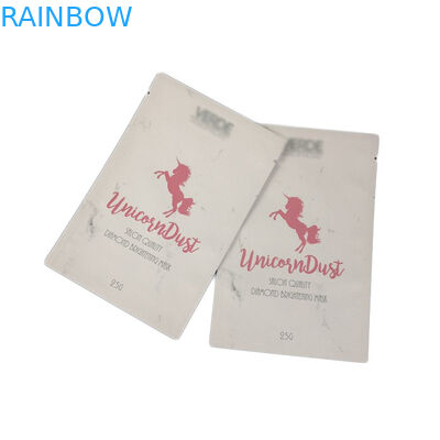 Три боковых уплотнительных пакета плоские пакеты пятна УФ логотип Mylar пакеты для маски для лица