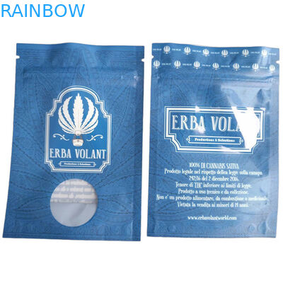 Запахозащитный мешок с UV-точкой, глянцевое окно, 3,5 грамм CBD цветочные пакеты с молниеносной решеткой