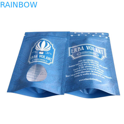 Запахозащитный мешок с UV-точкой, глянцевое окно, 3,5 грамм CBD цветочные пакеты с молниеносной решеткой