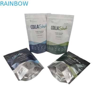 Custom Logo Stand Up Mylar Bags with Spot UV Aluminum Foil Повторно закрываемые мешки Mylar для белкового порошка