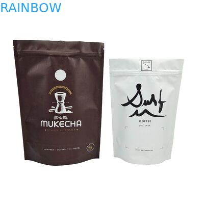 Настраиваемые пищевые цветные пакеты с логотипом печатная упаковка кофе стоящие рюкзаки с резьбой с клапанами