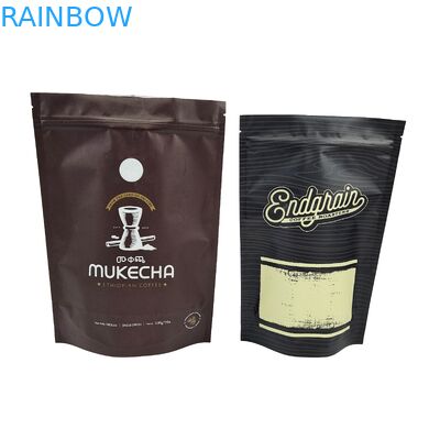 Дизайн на заказ Печатная влагостойкая алюминиевая фольга Mylar Packaging Ziplock Bags For Cocoa Coffee