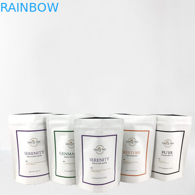 Повторно закрываемые стойкие пакеты с индивидуальным логотипом для упаковки сушеных чайных пакетов