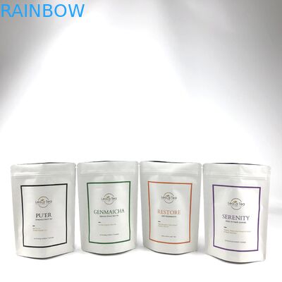 Повторно закрываемые стойкие пакеты с индивидуальным логотипом для упаковки сушеных чайных пакетов