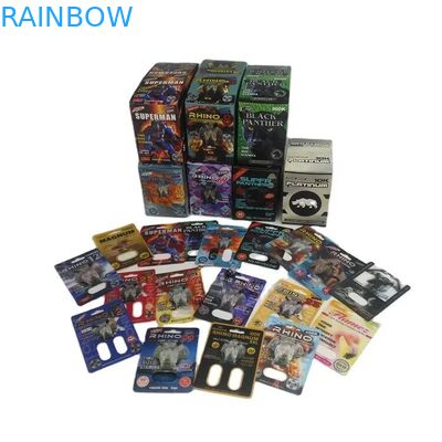 Премиум-900k 3D бумажная карточка для секса носорог мужской улучшения таблеток