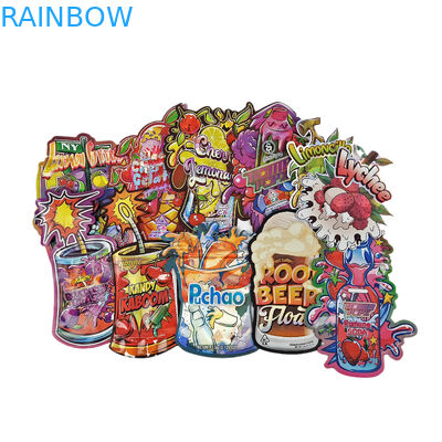 Напечатанные на заказ детские рюкзаки с резиновым ремешком Стоять голографические сумки для закусок и товарных изделий Пластиковые сумки