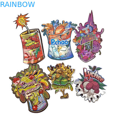 Напечатанные на заказ детские рюкзаки с резиновым ремешком Стоять голографические сумки для закусок и товарных изделий Пластиковые сумки