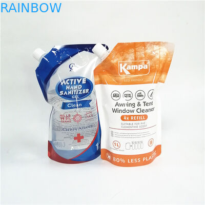 Перерабатываемые выплескиваемые стоячие пакеты с различными типами крышек для экологически чистой упаковки