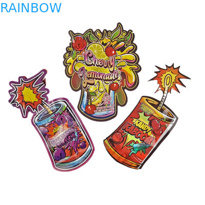 Заказ 3,5 г голографический резки на матрице мешки Майлар Нерегулярные формы упаковки Zipper Smell Proof резки на матрице пластиковый пакет упаковки