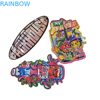 Заказ 3,5 г голографический резки на матрице мешки Майлар Нерегулярные формы упаковки Zipper Smell Proof резки на матрице пластиковый пакет упаковки