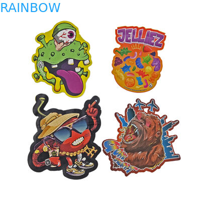 Неравномерная форма упаковочных пакетов Голографная фольга Срезные пакеты специальной формы Ziplock Пластиковый Майлар 3,5 г Срезные пакеты