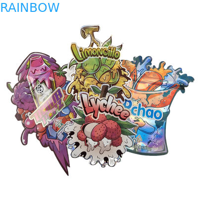 Настроенный логотип напечатанный насквозь мешки с резьбой Ziplock Small Stand Up Pouch 3.5g Food Grade Packaging Smell Proof With Zipper Mylar Ba