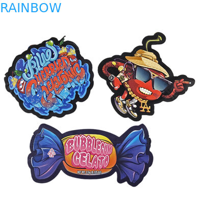 Настроенный матовый логотип перезамыкаемый пластиковый мешок в форме запаха, безотрезокный циплок 3,5 миляров для конфеты