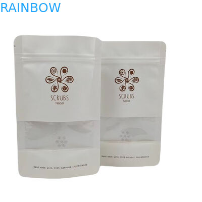 Прозрачное окно Пластиковые рюкзаки с резьбой Стоящий мешок фольга Ламинированная цифровая печать