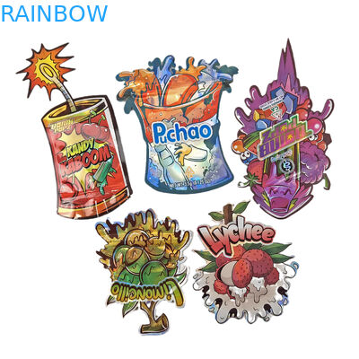 Дигитальная печатная упаковка на заказ Нерегулярный 3,5 граммовый пакет специальной формы пищевой пластиковой упаковки Ziplock Mylar Bags