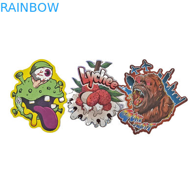 Дигитальная печатная упаковка на заказ Нерегулярный 3,5 граммовый пакет специальной формы пищевой пластиковой упаковки Ziplock Mylar Bags