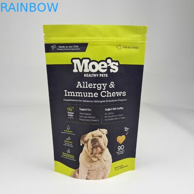 Заказ напечатанная упаковка пищевых продуктов мешок без запаха Ziplock Kraft Paper Stand Up Pouch с молниеносной решеткой и окном