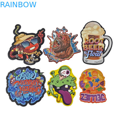 Отпариваемый на заказ напечатанный 3,5 г уникальный специальный формы нерегулярные упаковки пищевых продуктов мешки на резке с Ziplock Mylar мешки