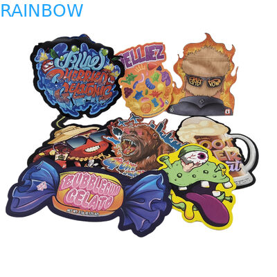 3.5г Заказ напечатанные мешки Mylar Нерегулярные формы Срез нарезки Ziplock мешки Упаковочные мешки для закусок печенье конфеты