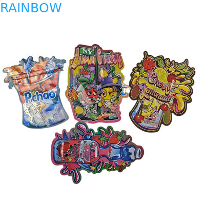 Высококачественный логотип специальной формы без запаха циплок нерегулярный уникальный резка 3,5 г мешки Майлар для сладостей печенья