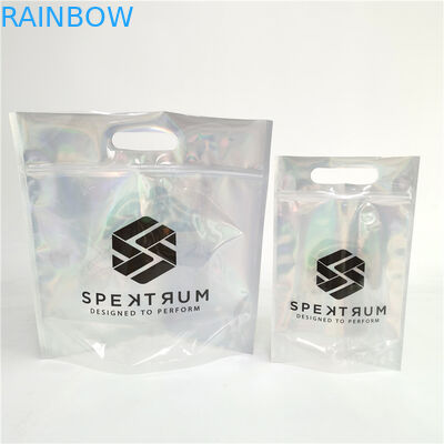 Настраиваемый логотип Zip Lock Bags Flat Holographic Film Mini Mylar Трехсторонняя печать