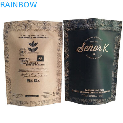 Плоский нижний мешок пищевая упаковка пленка простой белый печатный верх заполнение с воздушным клапаном