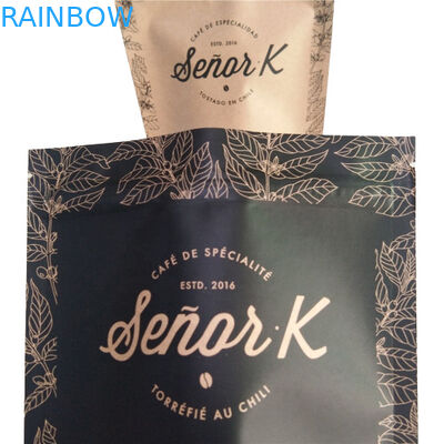 Плоский нижний мешок пищевая упаковка пленка простой белый печатный верх заполнение с воздушным клапаном