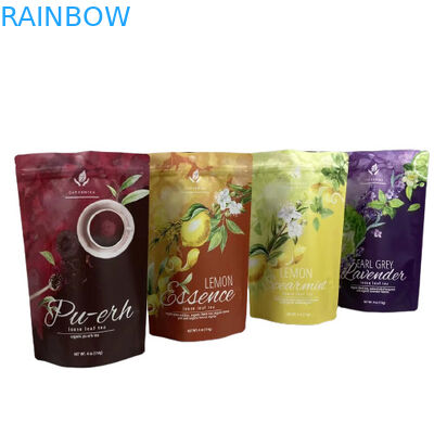 Пищевая категория Stand Up Pouch Bags Plastic Custom Foil Matte Finish Для упаковки чая